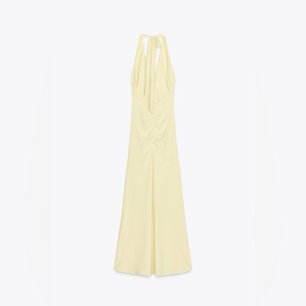 Zara Halter Polyamide Long Dress - Picture 2 of 6